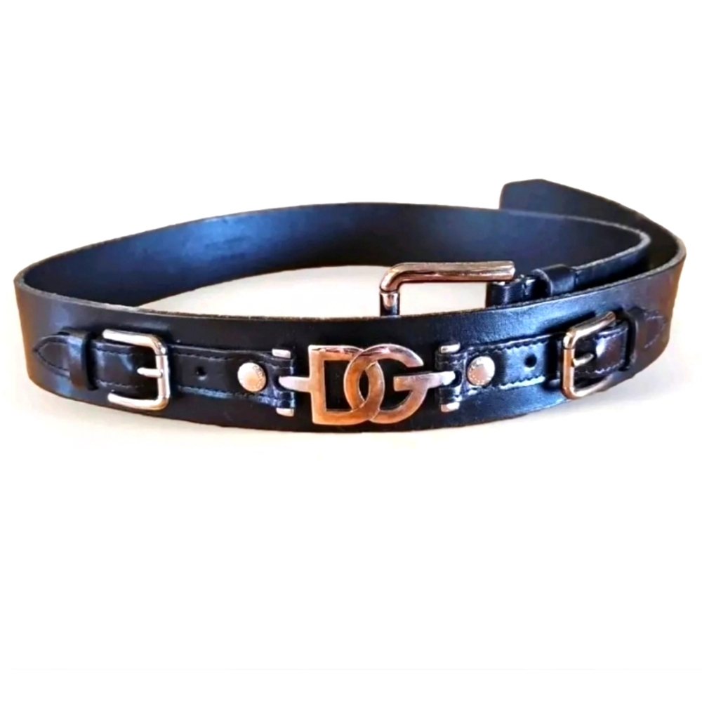 Dolce & Gabbana mens black leather belt sz 90 / 36
